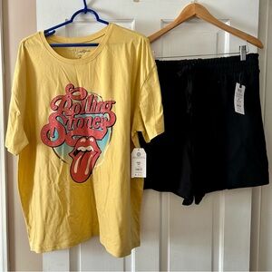 Women’s Terra & Sky French Terry Shorts w/ Cute Top 3x